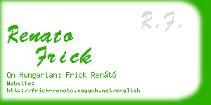 renato frick business card